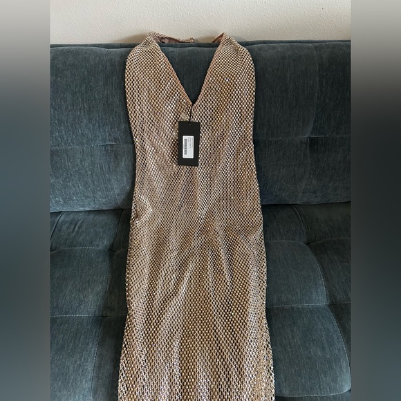 Babyboo Starla Gold Maxi Dress - Picture 4 of 9